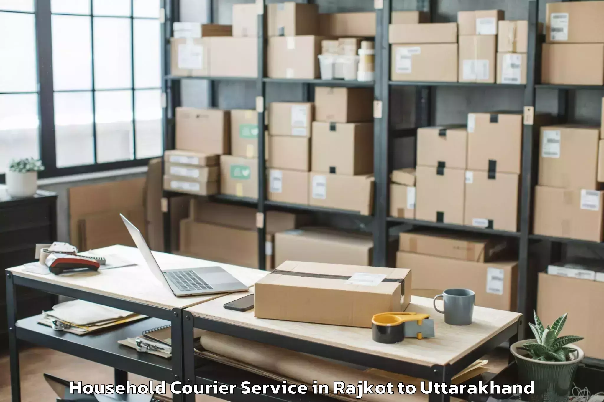 Get Rajkot to Uttaranchal University Dehradu Household Courier